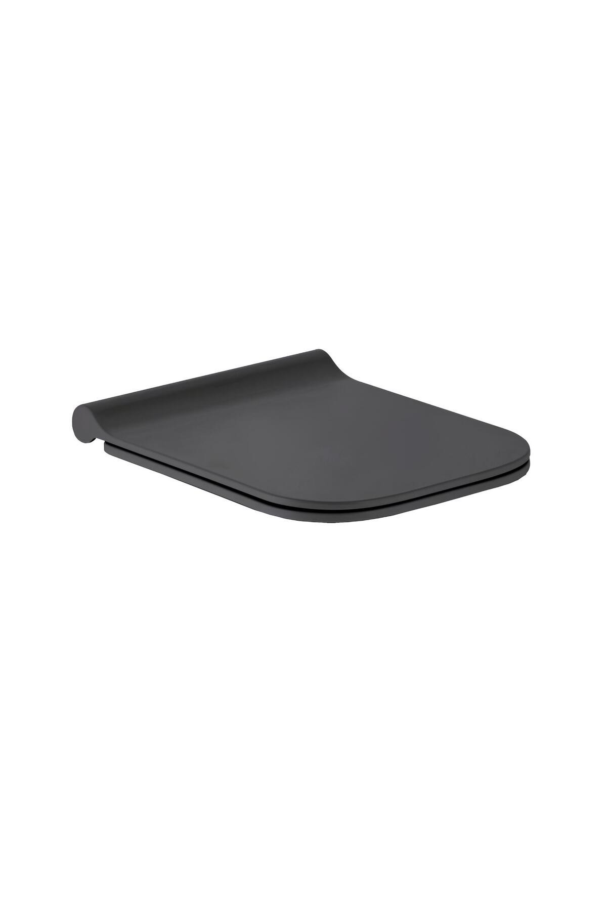 Saturn Rimout Mat Antrasit Asma Klozet A141301K, Saturn Rimout Mat Antrasit Kapak A090013