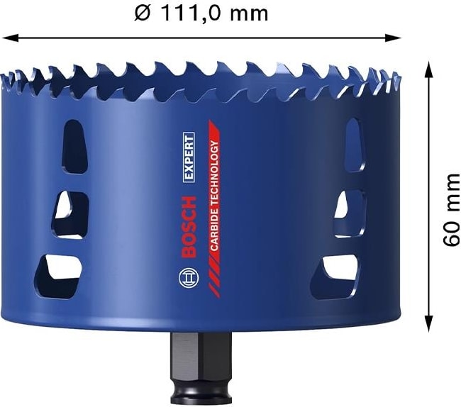 BOSCH 111 mm Expert Sert Malzemeler Için Panç 2608900441