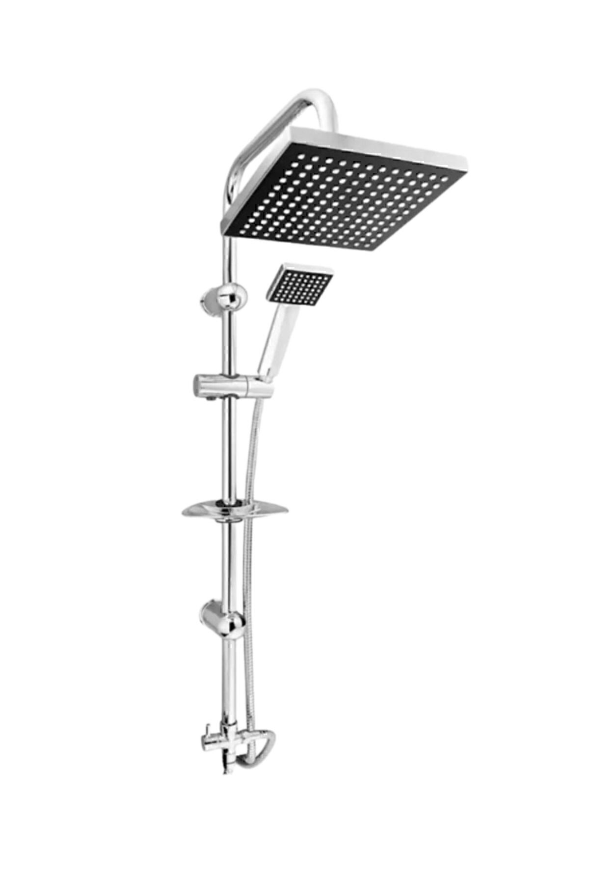 Kare Lüks Paslanmaz Tepe Duş Seti Robot Duş Takımı Duş Set Banyo Fıskiyesi.