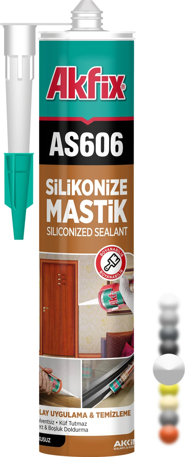 AS606 Silikonize Akrilik Mastik 500GR Beyaz