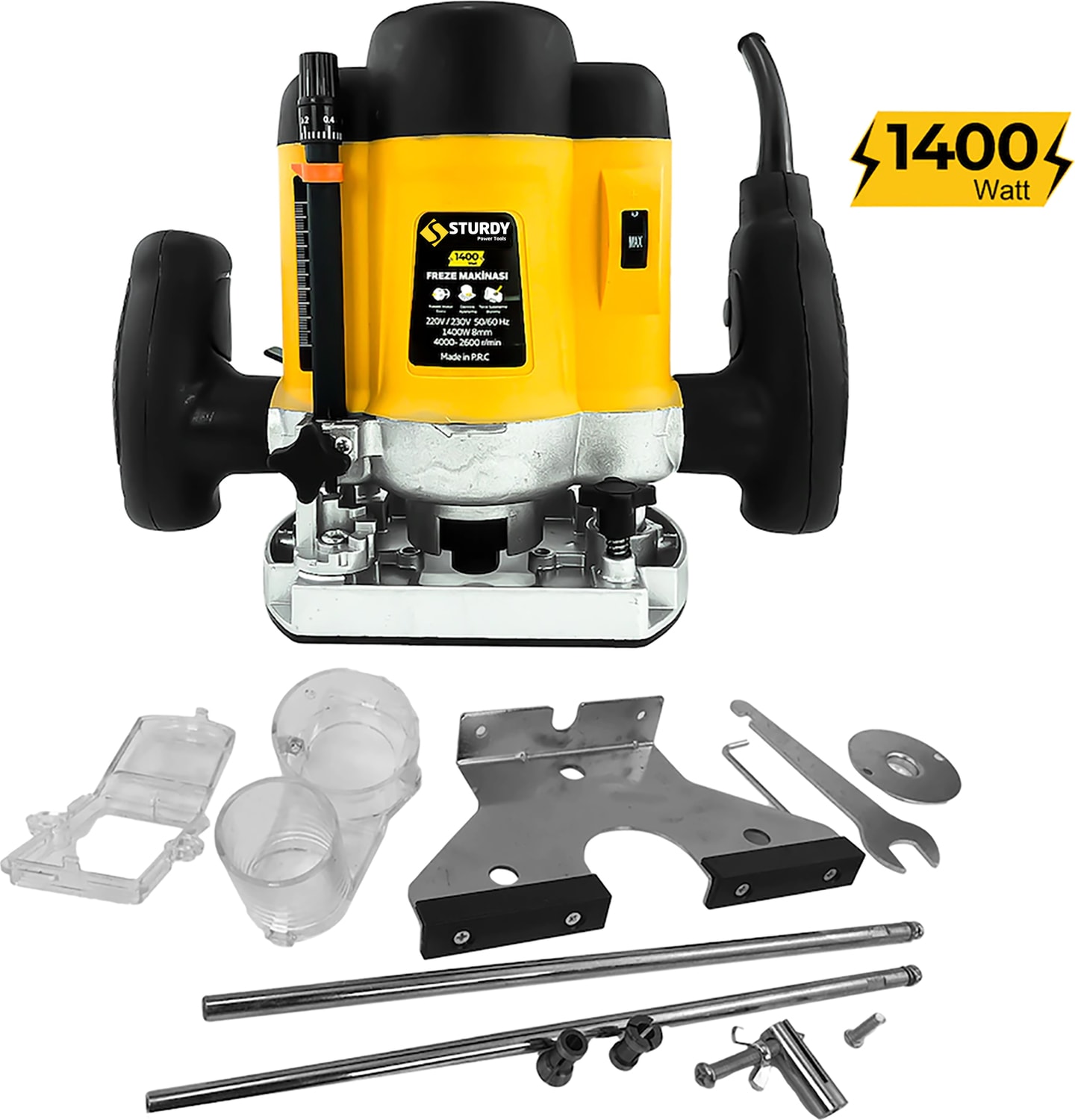 Power Tools 2600 Watt 6 - 8 mm Pens Magnezyum Gövde Profesyonel Freze Makinesi
