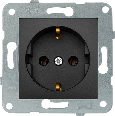 Linnera Life Gece Siyahı Topraklı Priz Çerçevesiz - 90444008