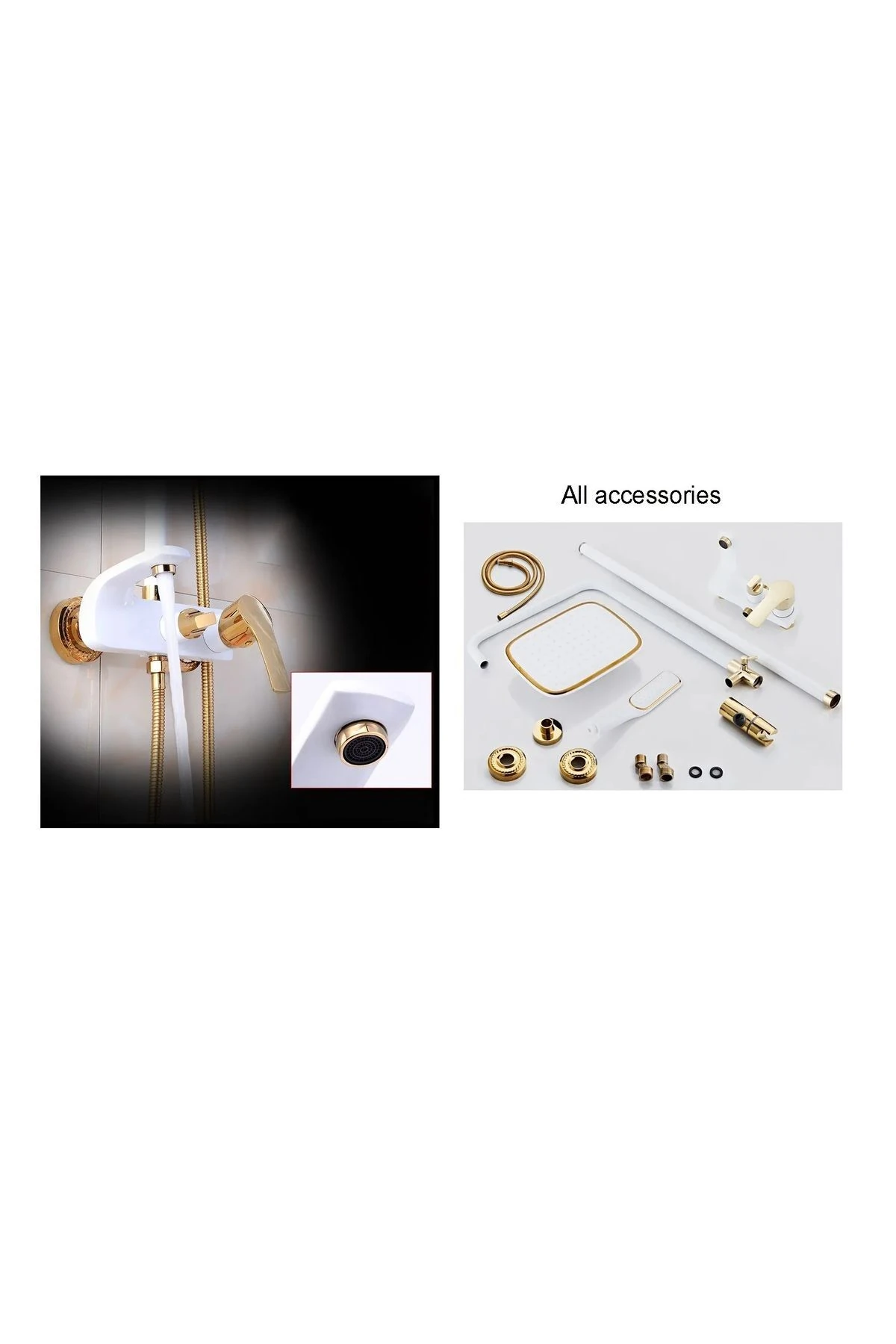 Banyo Bataryası Duş Seti El Duşu Ve Tepe Duş Hariç Komple Beyaz Tasarımdır 7 Yıl Garantili Ithal