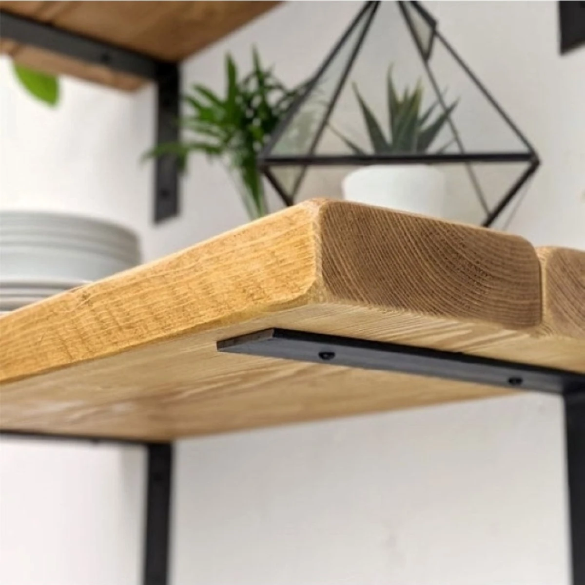 Raf Altı Ayak Raf Tutucu L Demir 12 x 25 cm Siyah Montaj Aparatı (4 Adet)