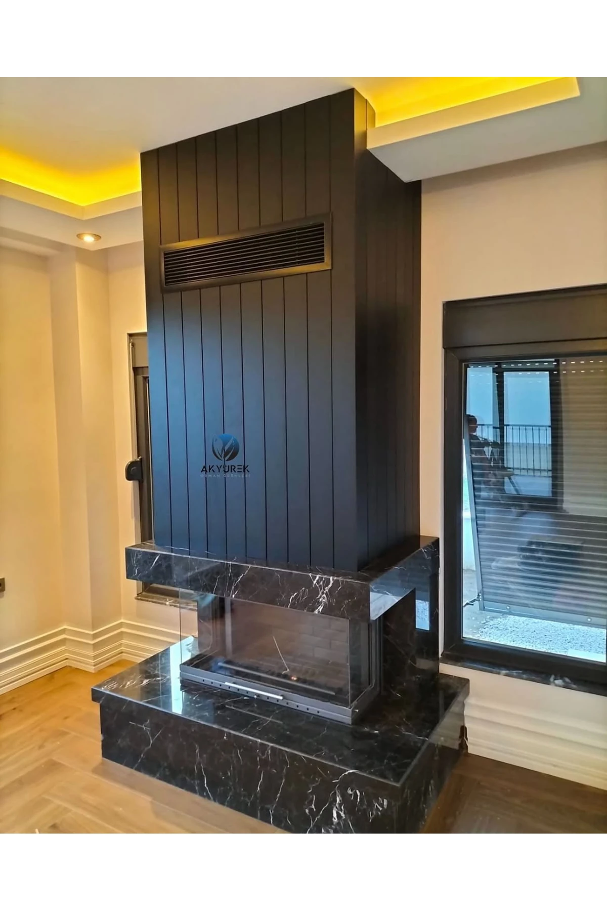 AKYÜREK  LB 3786 SOFT SİYAH DEKOR PROFİL DUVAR KAPLAMA PANEL LAMBRİ