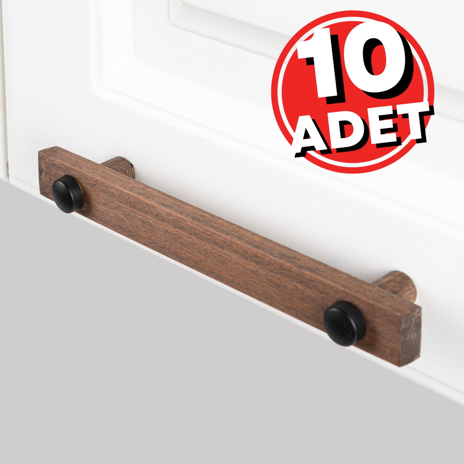Dolap Kulpu, 10 Adet - Doğal Ahşap Kulp, Cekmece Kulpu, Mutfak Dolap Kulplari ,mobilya Kulpları