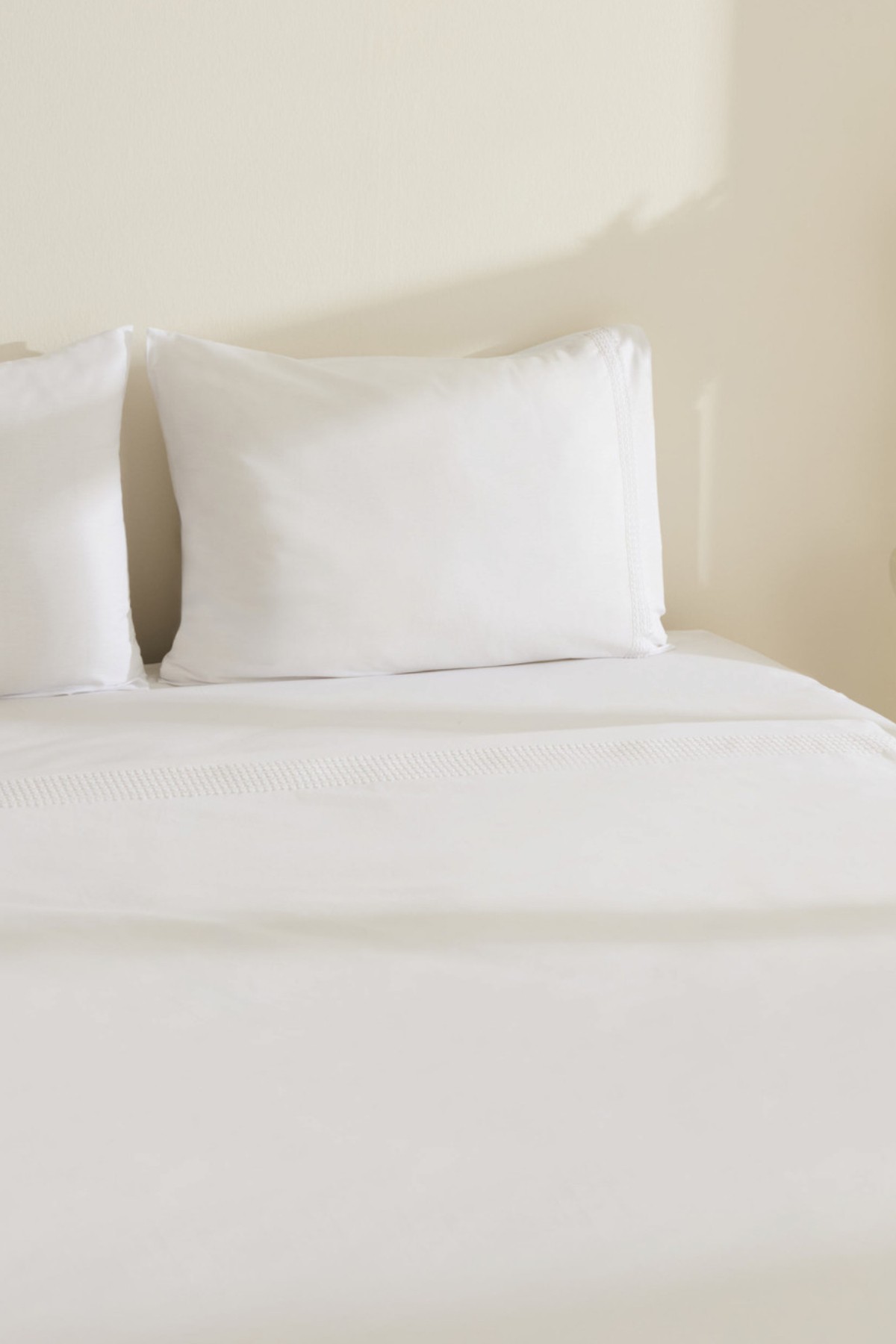 White Collection Fiorenza %100 Pamuk Çift Kişilik Nevresim Takımı Beyaz