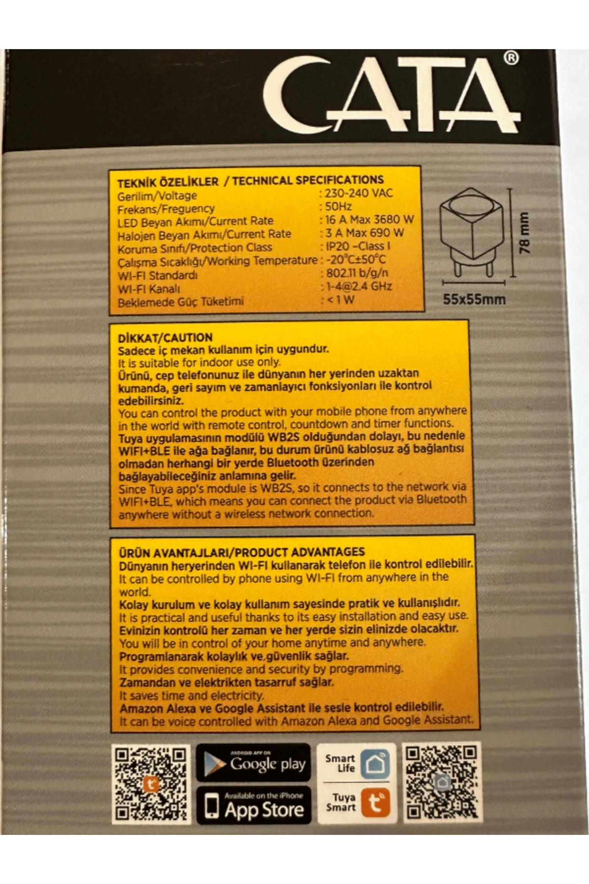 CT-4010 Wifi Üzerinden Kontrol Edilebilen Akıllı Priz (4 Adet)