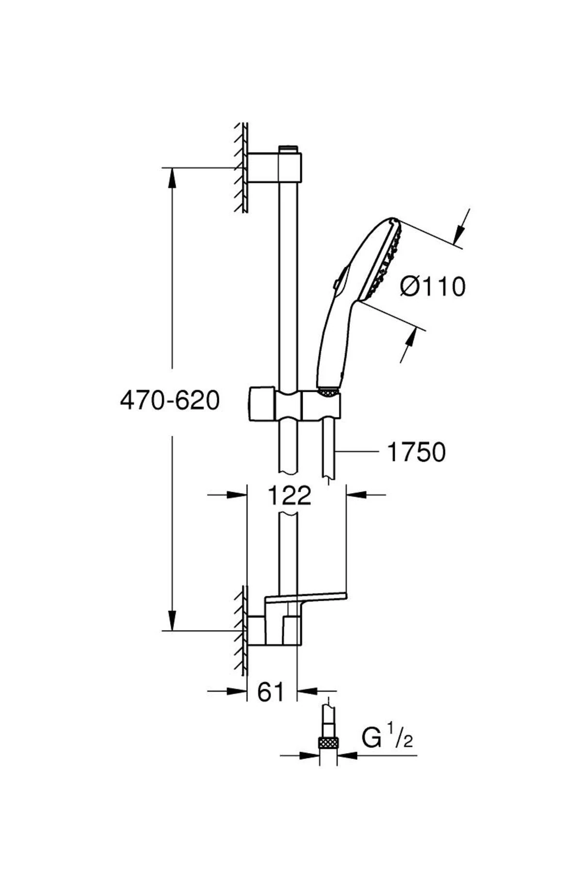 Tempesta 110 Duş Seti 3 Akışlı Rain,jet,massage - 27927003