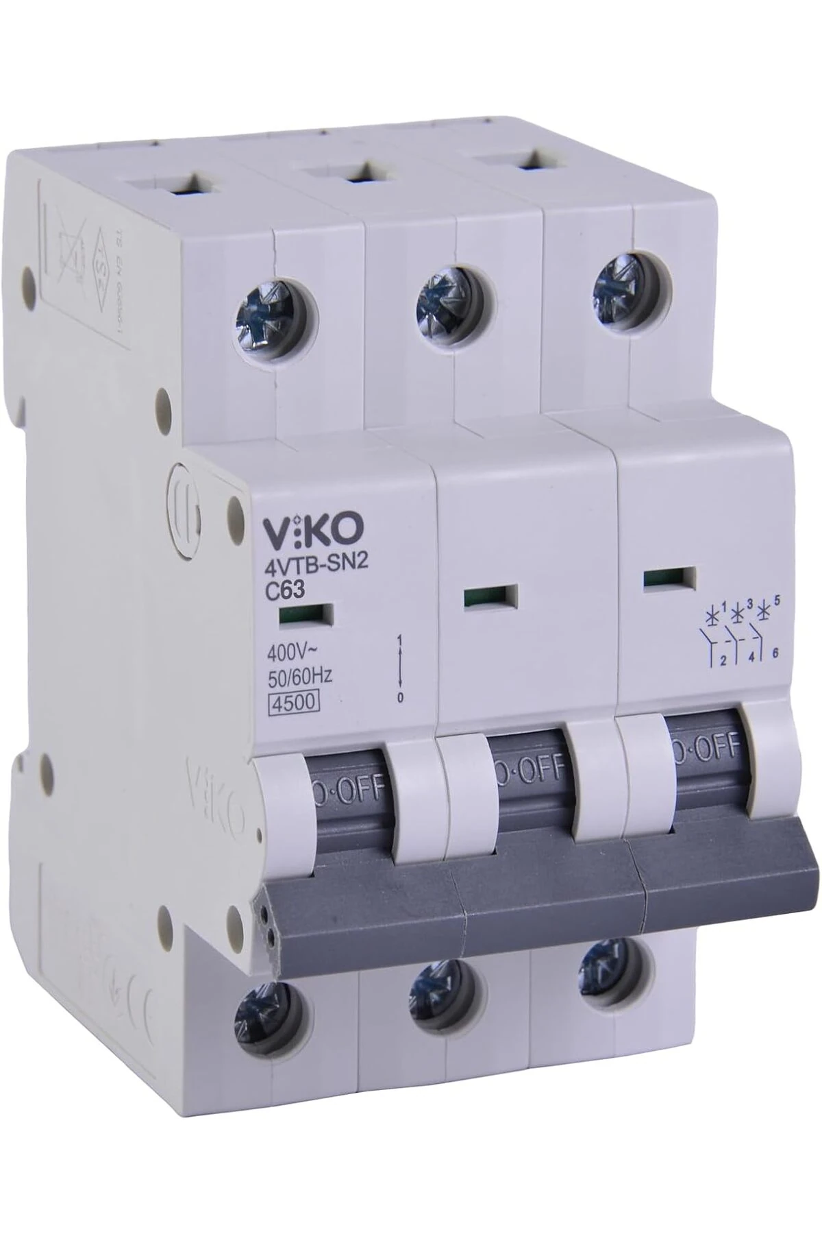 4VTB-3C63 Otomatik Sigorta 4,5kA C Tipi 3 Kutup 63A 1157054