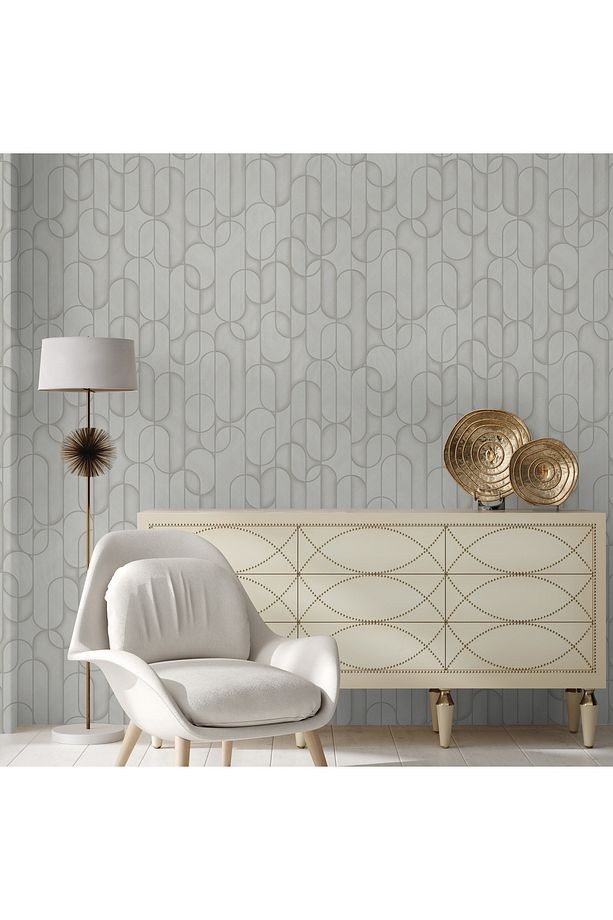 VERA 1514 Modern Geometrik Dairesel Desenli Duvar Kağıdı 16,5m2
