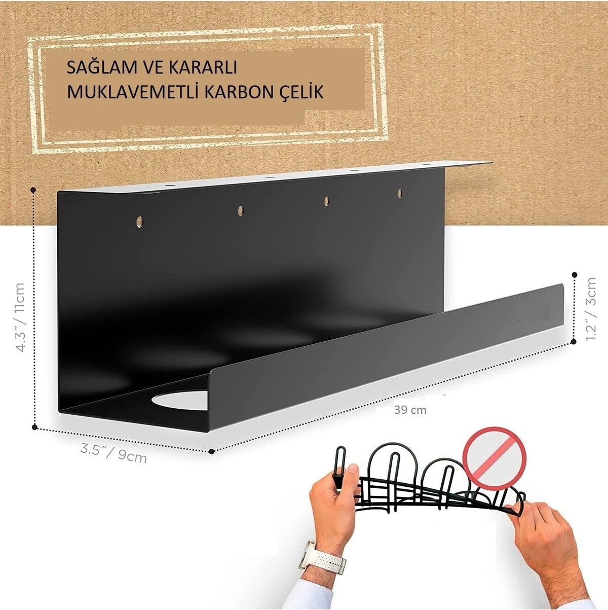 Kablo Düzenleyici Cam Masalara Uygun Kablo Yönetim Rafı Masa Altı Kablo Yönetim Tepsisi