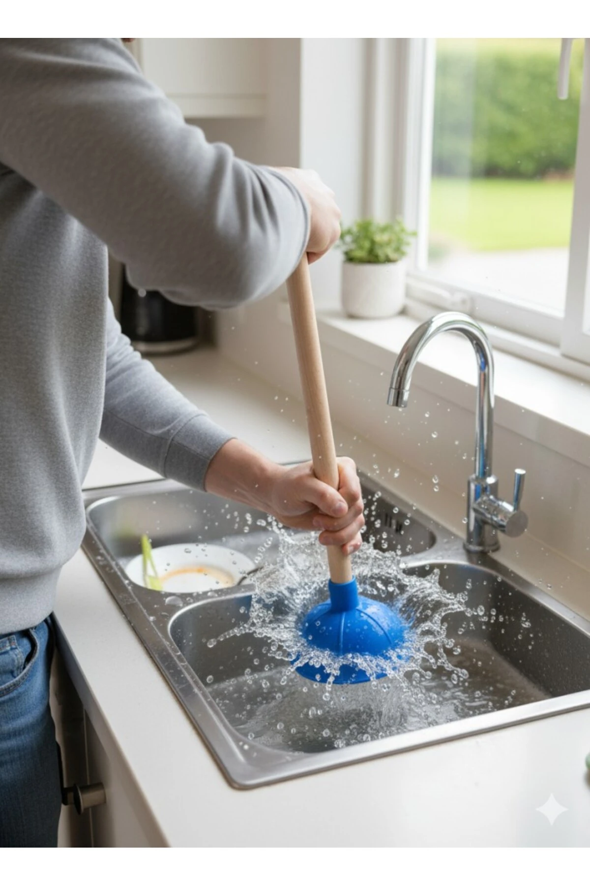 Mavi - Klozet, Banyo ve Lavabo Gider Açma Pompası