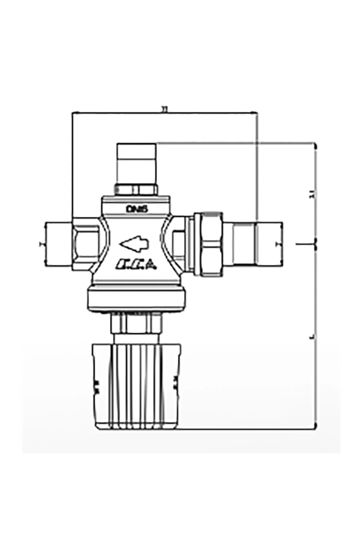 Basınç Düşürücü Valf 3/4" Volanlı Iç Vida X Rakorlu 602111110