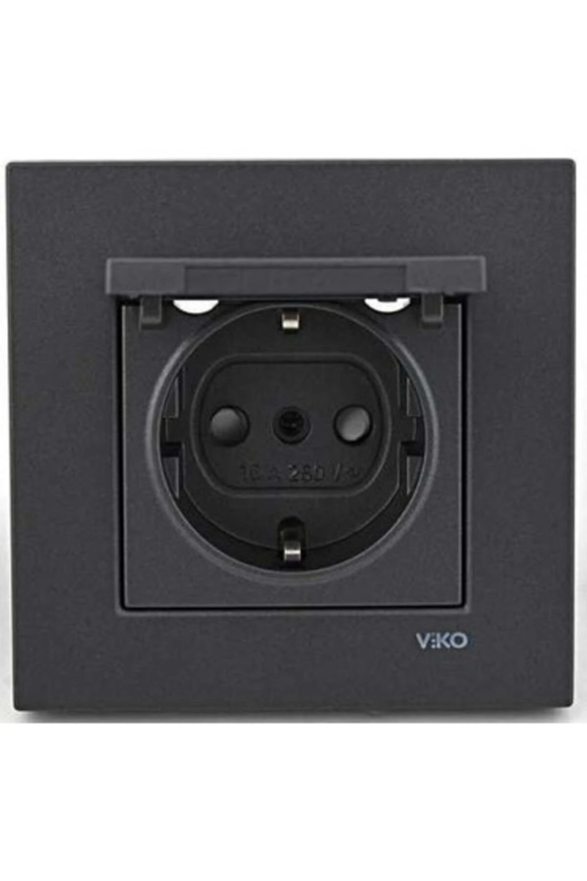 Novella/trenda Kapaklı Topraklı Priz Çocuk Korumalı Çerçeveli (FÜME)