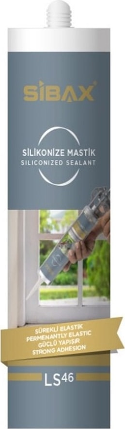 LS46  Beyaz Silikonize Mastik 450GR