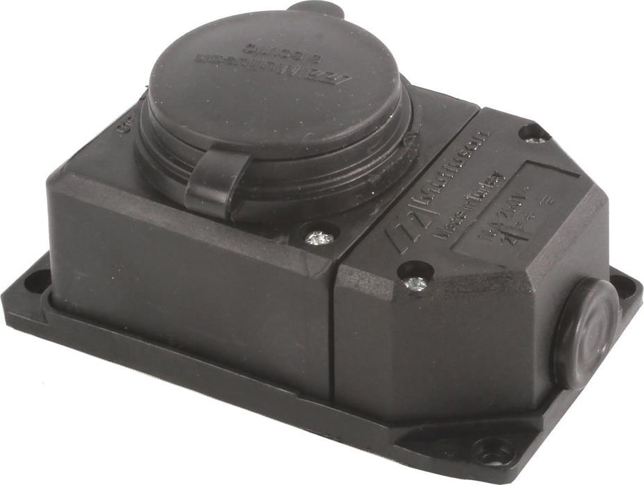 Mut-29/8 1X16A Mono Topraklı Duvar Priz