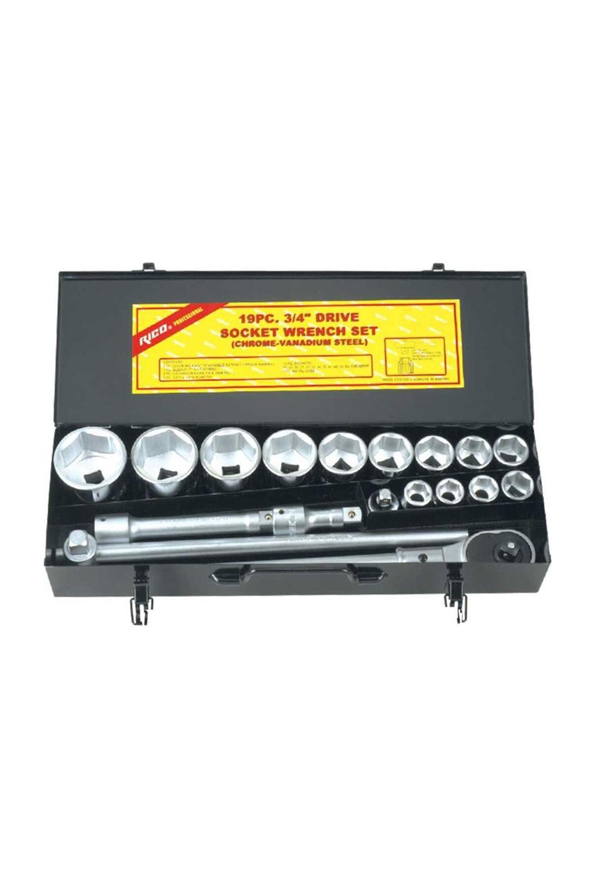 RİCO 006-RC1021 19 Parça 3/4 Ağır Lokma Seti Takımı 6 Köşe
