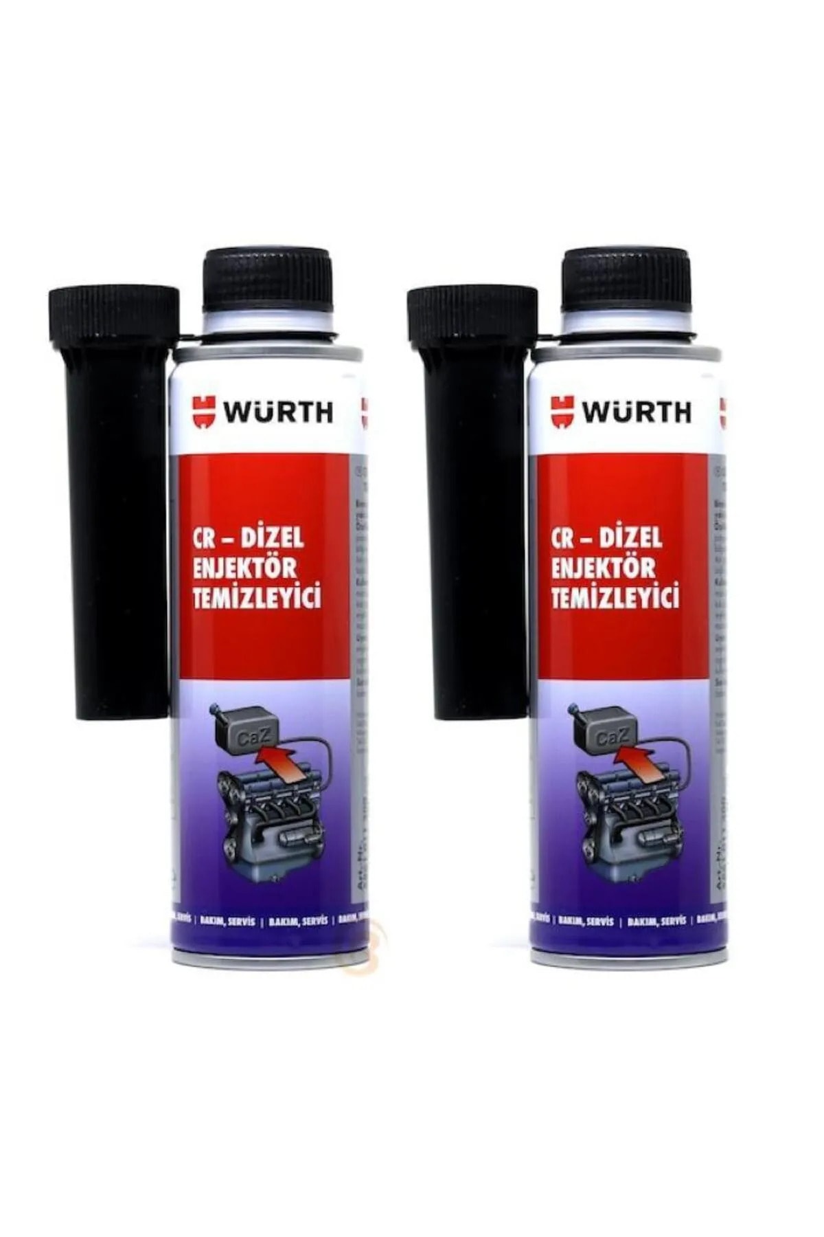 DİZEL YAKIT SİSTEMLERİ VE ENJEKTÖR TEMİZLEYİCİ 300 ML 2 Lİ SET 5861011300-WÜRTH