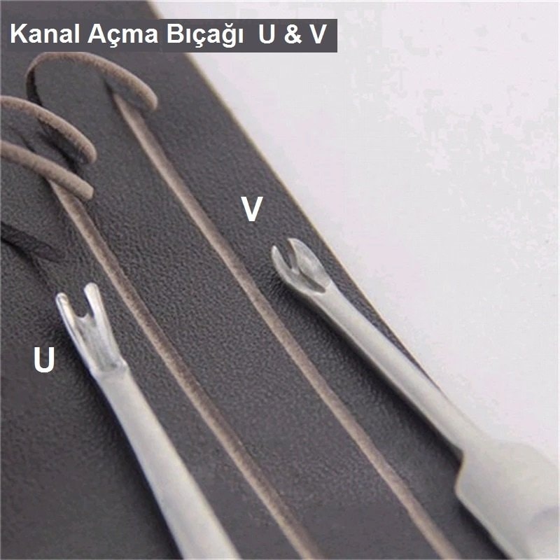 Kanal Açma Bıçağı Linör (11,5 Cm) Deri El Aleti U Model