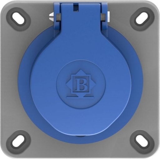 IP44 Monofaze Plastik Makine Priz Küçük Kapaklı 1X16A BP1-1402-2413