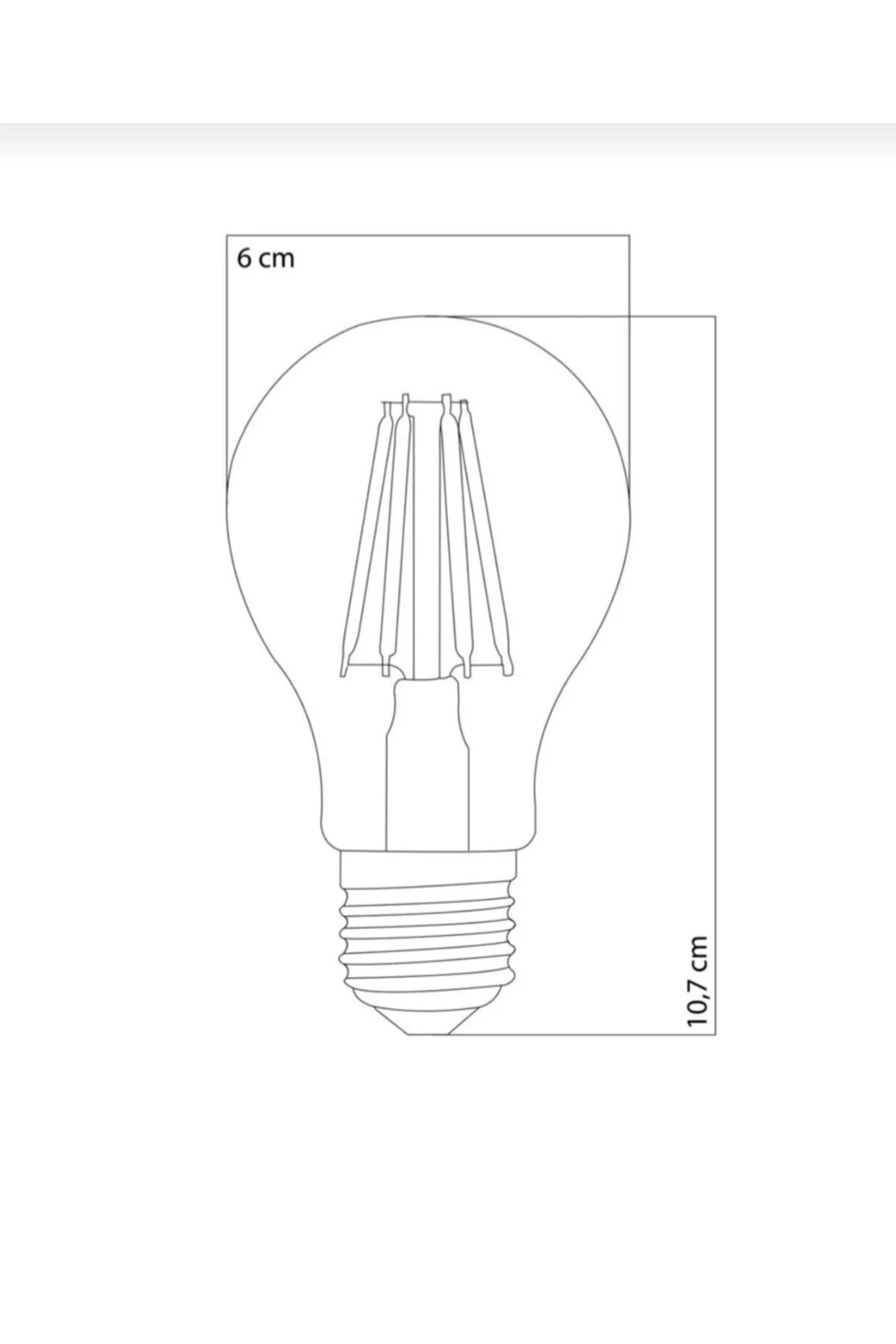 Rustik A60 Led Filament Ampul E27 Gün Işığı Aydınlatma Ampülü Led Ampül
