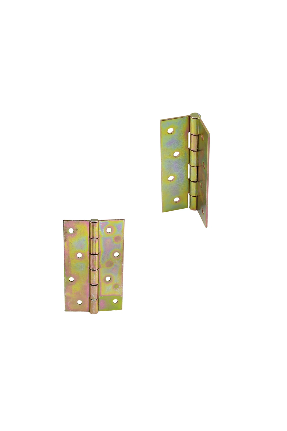 İki Kanatlı Metal Yaprak Menteşe (2 Adet) Prinç Sarı (No:5) Mobilya Pencere Kapı Dolap PVC Menteşesi