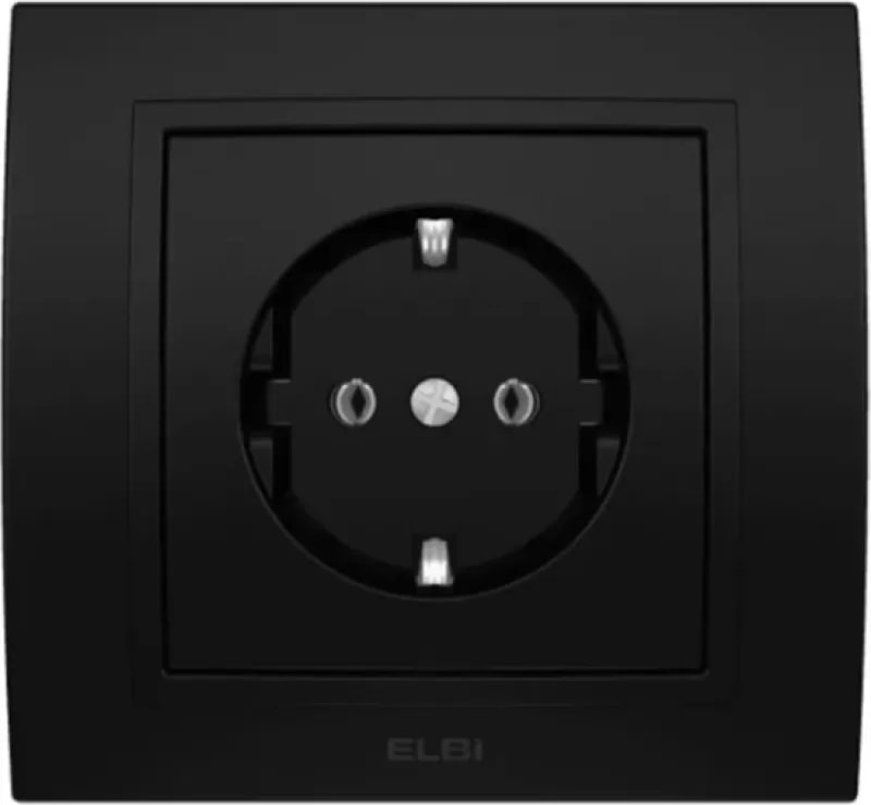 Zena Vantablack Topraklı Priz+ Çerçeve Dahil