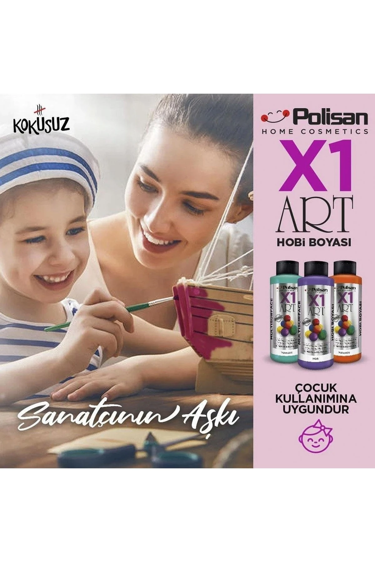 X1art Multisurface Hobi Boyası 500ml -0113 Altın(sedef)