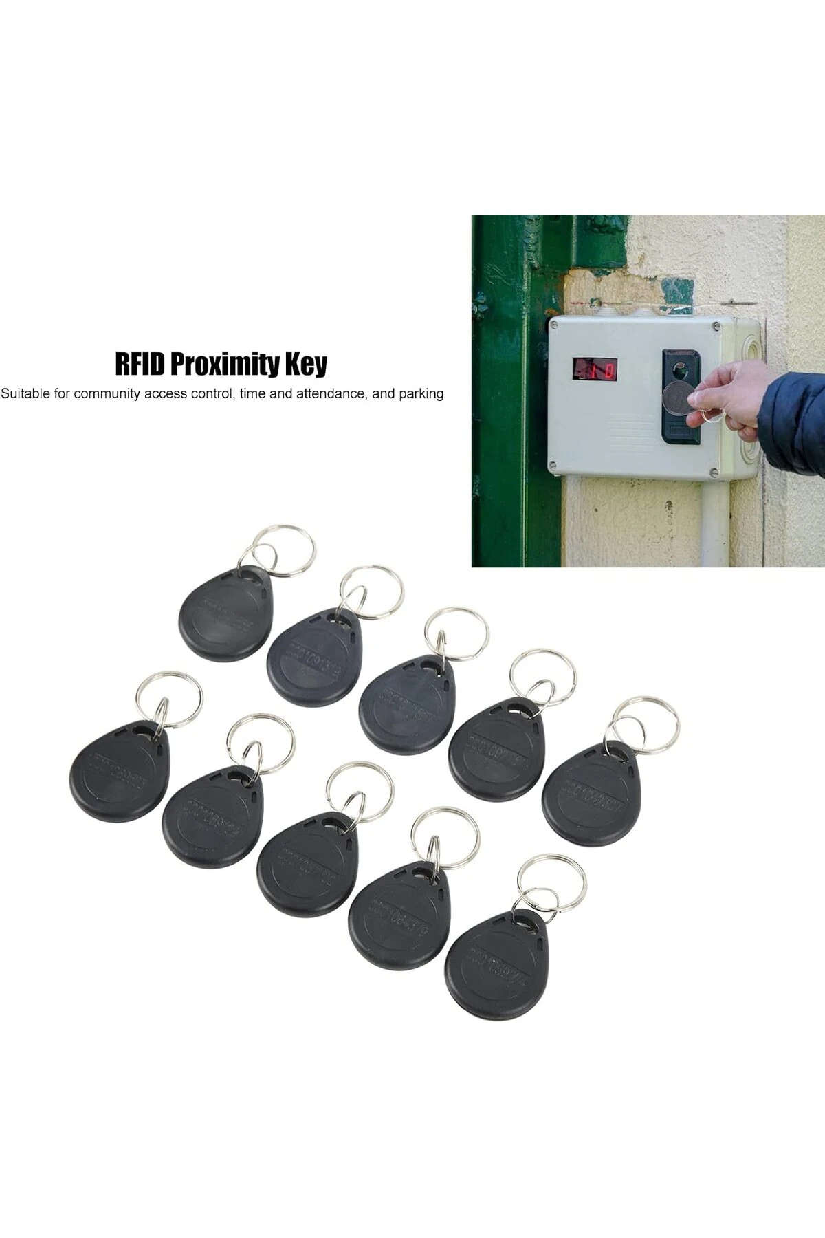 5 Adet Bina Giriş Kapıları Akıllı Kilit Için Çip Anahtar Keyfob Göstergeç Boncuk Anahtarlık