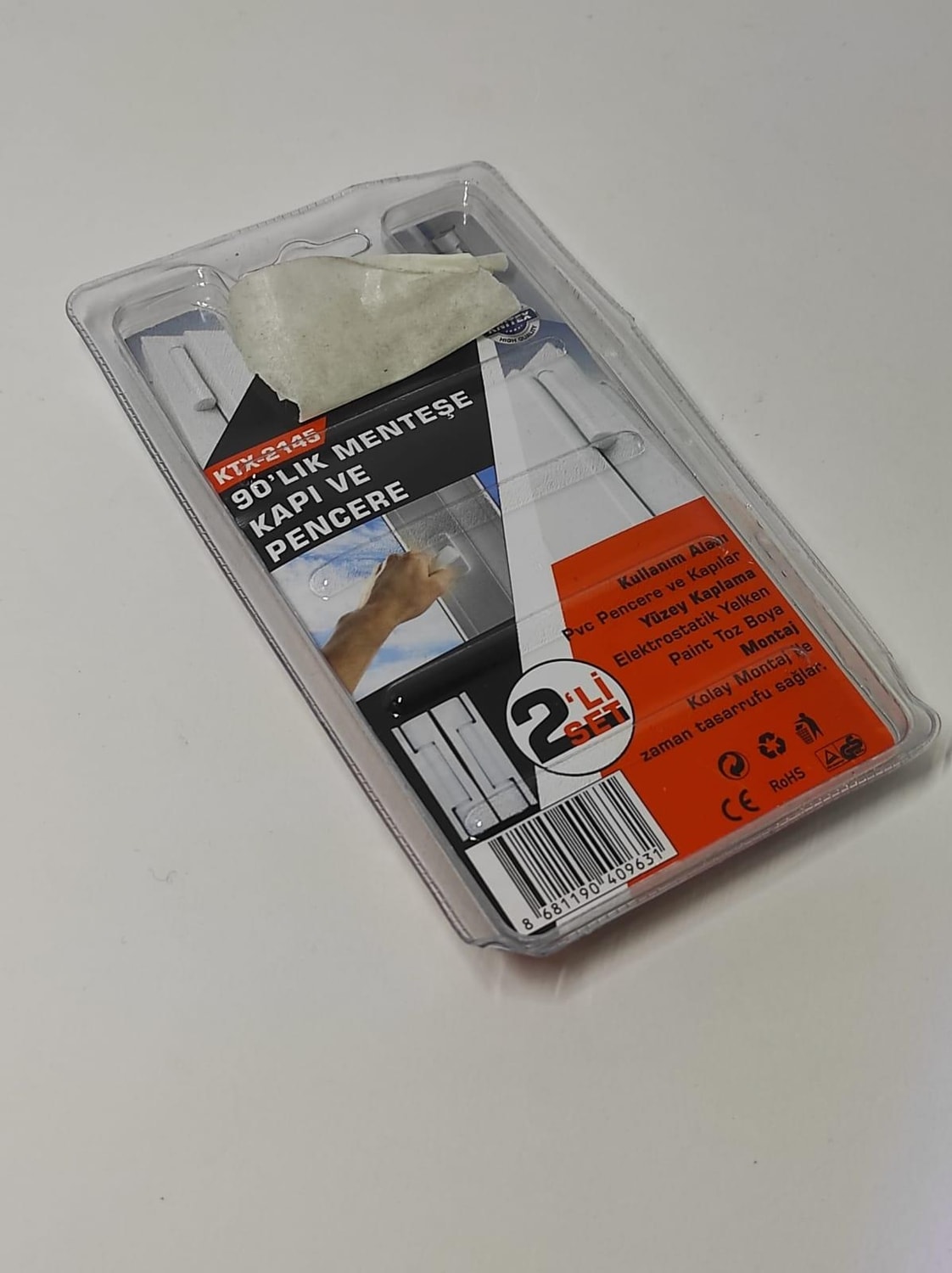 Pvc Pimapen Kapı Ve Pencere Menteşesi 2'Lik Set 90'Lık Menteşe Beyaz