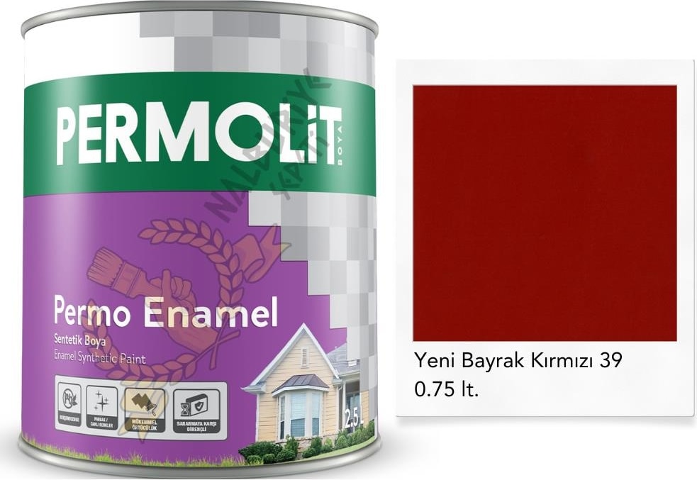 Enamel Sentetik Yağlı Boya Bayrak Kırmızı 0.75 Lt.