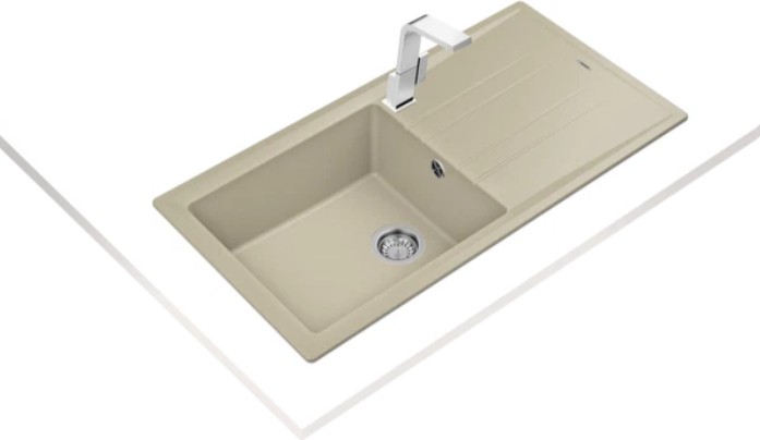 STONE 60 L-TG TOPASBEIGE Ankastre Granit Eviye Bej 100 cm 115330011