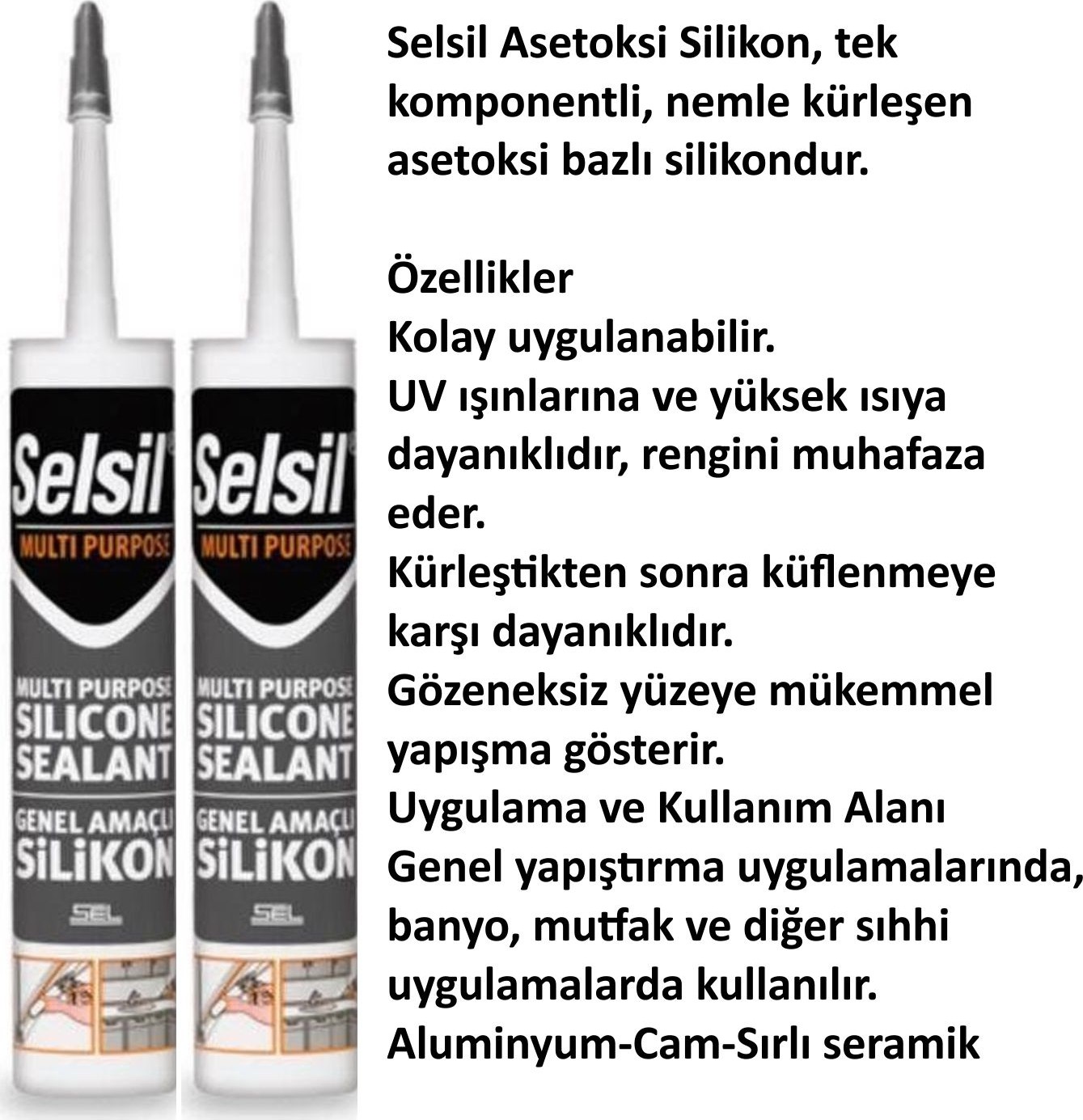 Silikon Şeffaf  280 Gr-Uv Işınlarına ve Yüksek Isıya Dayanıklı