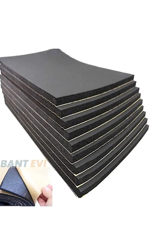 120x100cm 13mm Levha Yapışkanlı Araç Oto Ses Isı Kauçuk Izolasyon Karavan Yalıtım Malzemesi Bantevi