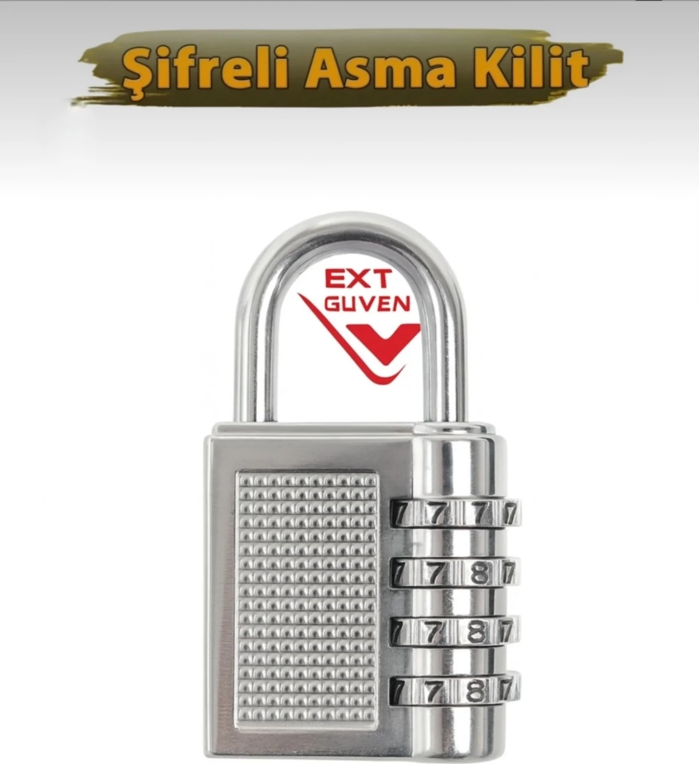 Extra Şifreli Asma Kilit 50 mm Çelik Halka