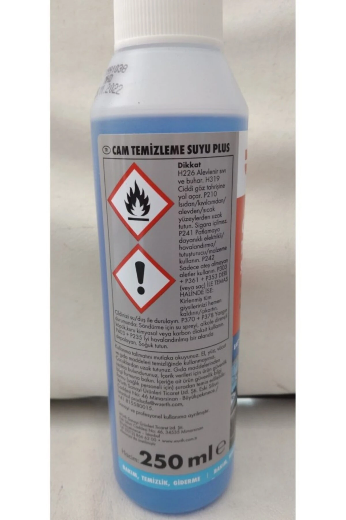 Wurth Antıfırızlı Cam Temızleme Suyu 250ml