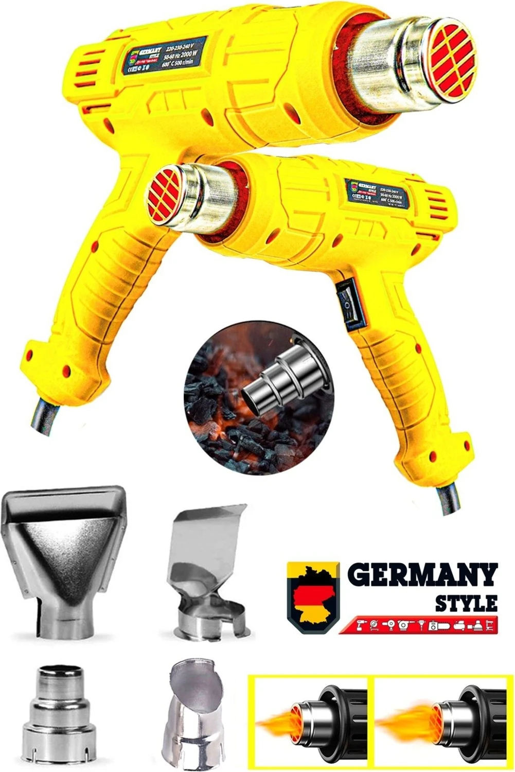 99975VFX Premium Kademeli Sıcak Hava Tabancası Isı Makinesi 2000 Watt