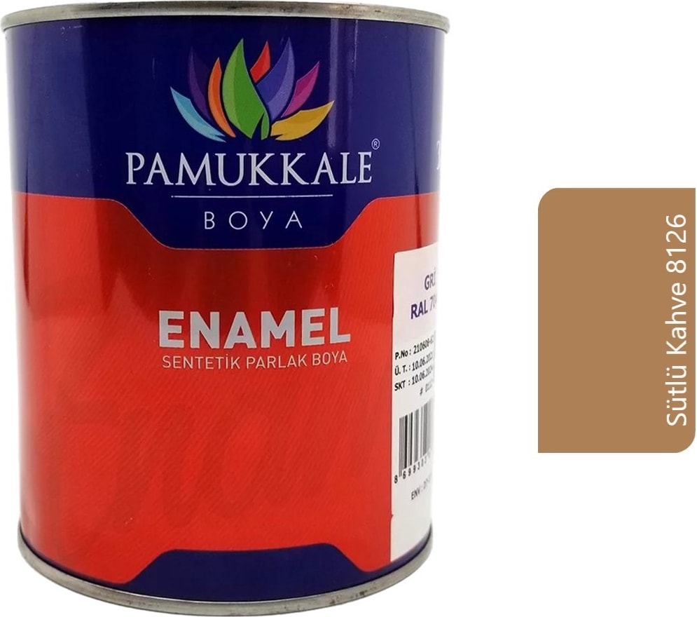 Enamel Parlak Sentetik Yağlı Boya Ahşap & Metal 2.5 kg 8126 Sütlü Kahve