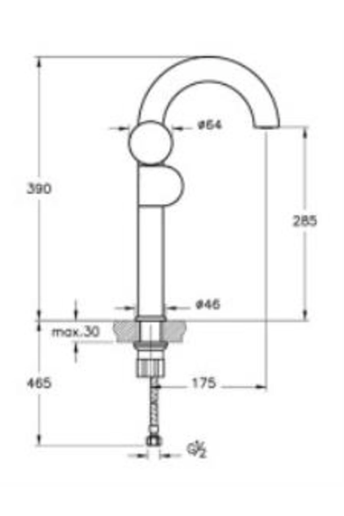 Liquid Lavabo Bataryası A42794 Yüksek - Soldan Kullanım - Krom