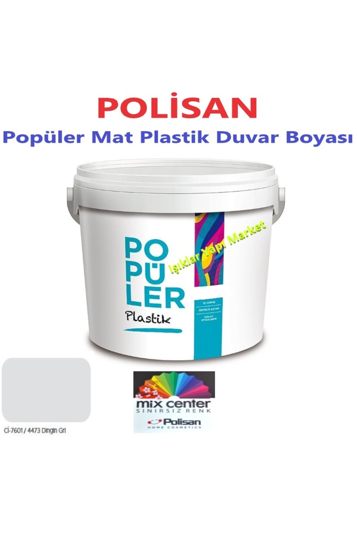 Popüler-plastik-mat-iç Cephe Duvar Boyası-dingin Gri