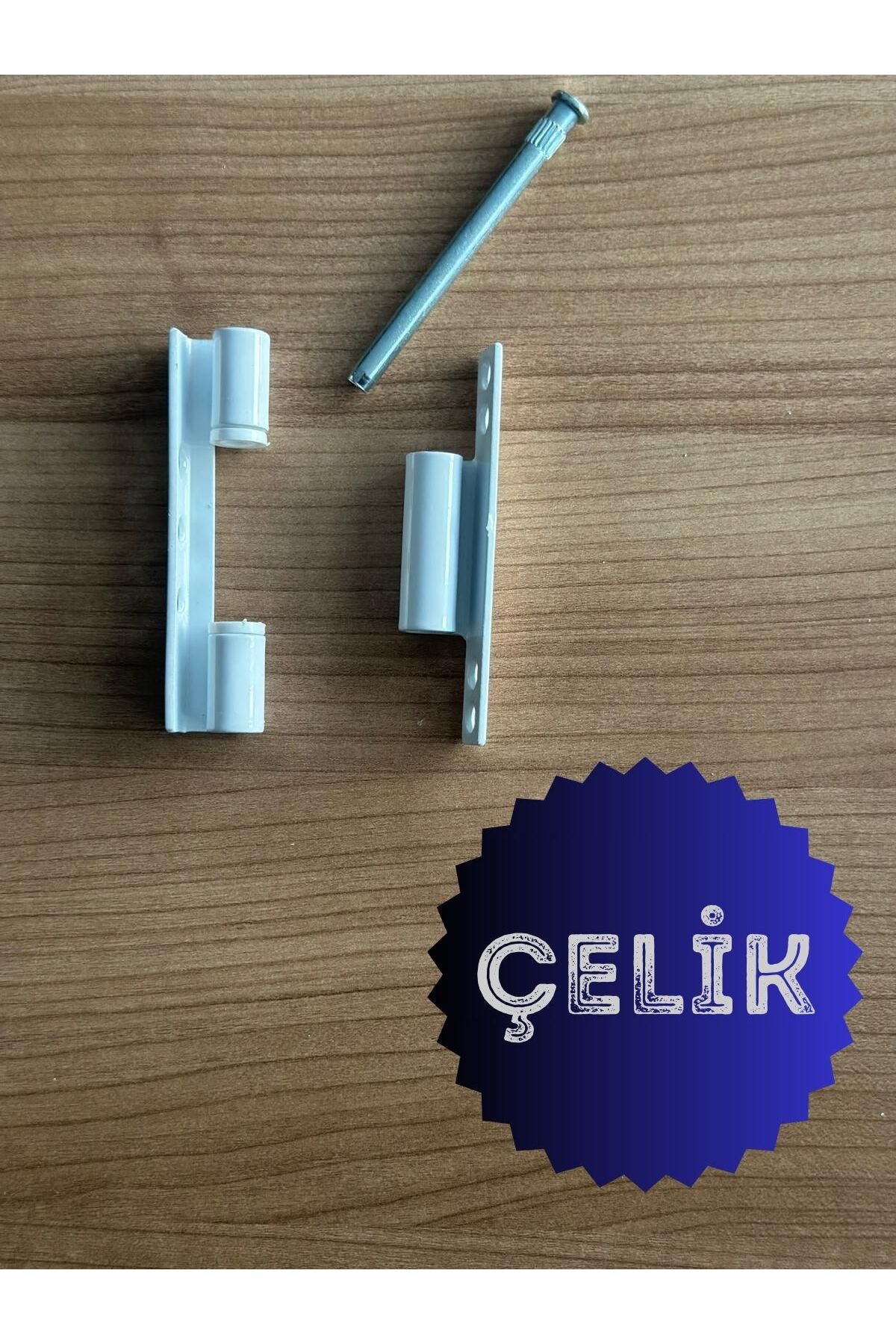 PVC Pimapen Kapı Pencere Menteşesi Çelik 90mm Beyaz/10 Adet) VİDALAR DAHİL