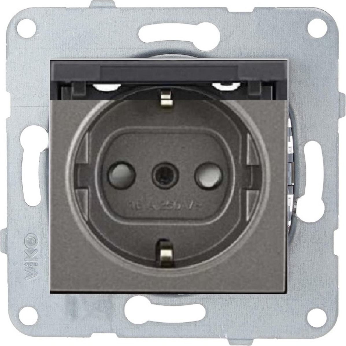 Artline Novella-Trenda Antrasit Kapaklı Topraklı Priz - Çerçevesiz