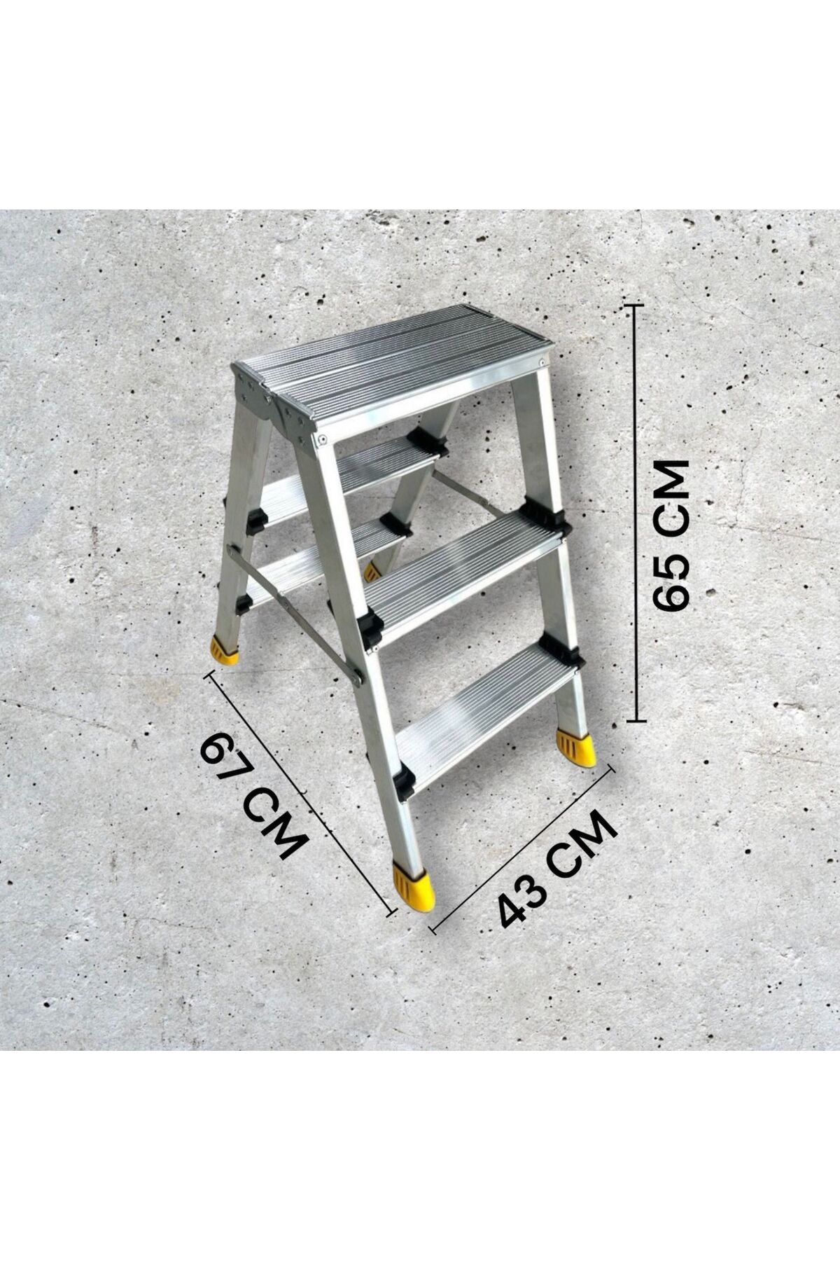 DAİMER 3+3 GOLD ÇİFT ÇIKIŞLI ALÜMİNYUM MERDİVEN