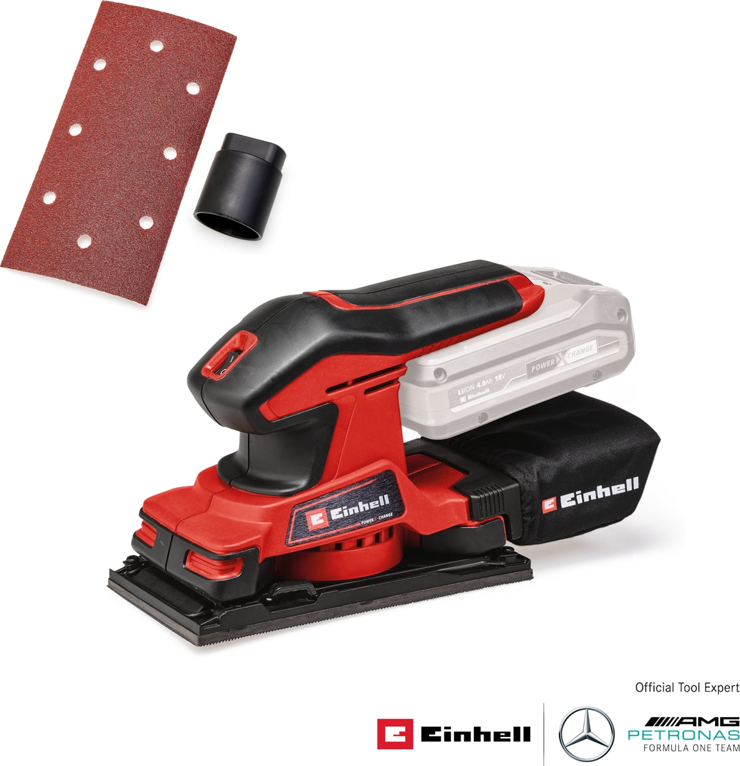 EİNHELL TC-OS 18/187 Li - Solo, Akülü Zımpara (Akü ve şarj cihazı dahil değildir)