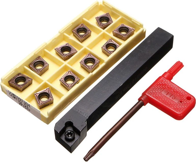 SCLCR1212H09 Tutucu Torna Takım Kesici 10 Adet CCMT09T304-PM Bıçaklı Ekleme Cnc 100MM (Yurt Dışından)