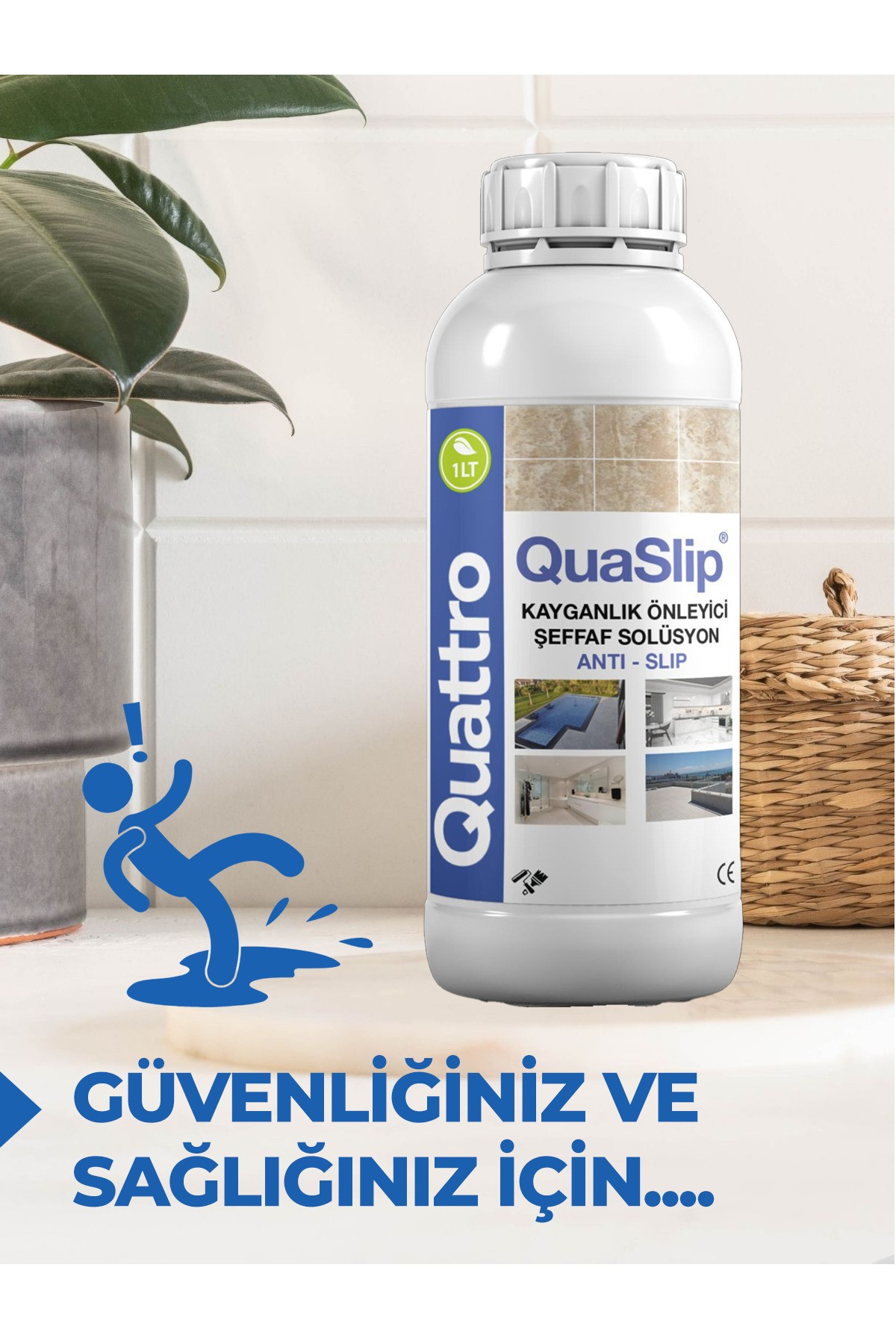 Quaslip Ayak Kaydırmaz Zemin Solüsyonu
