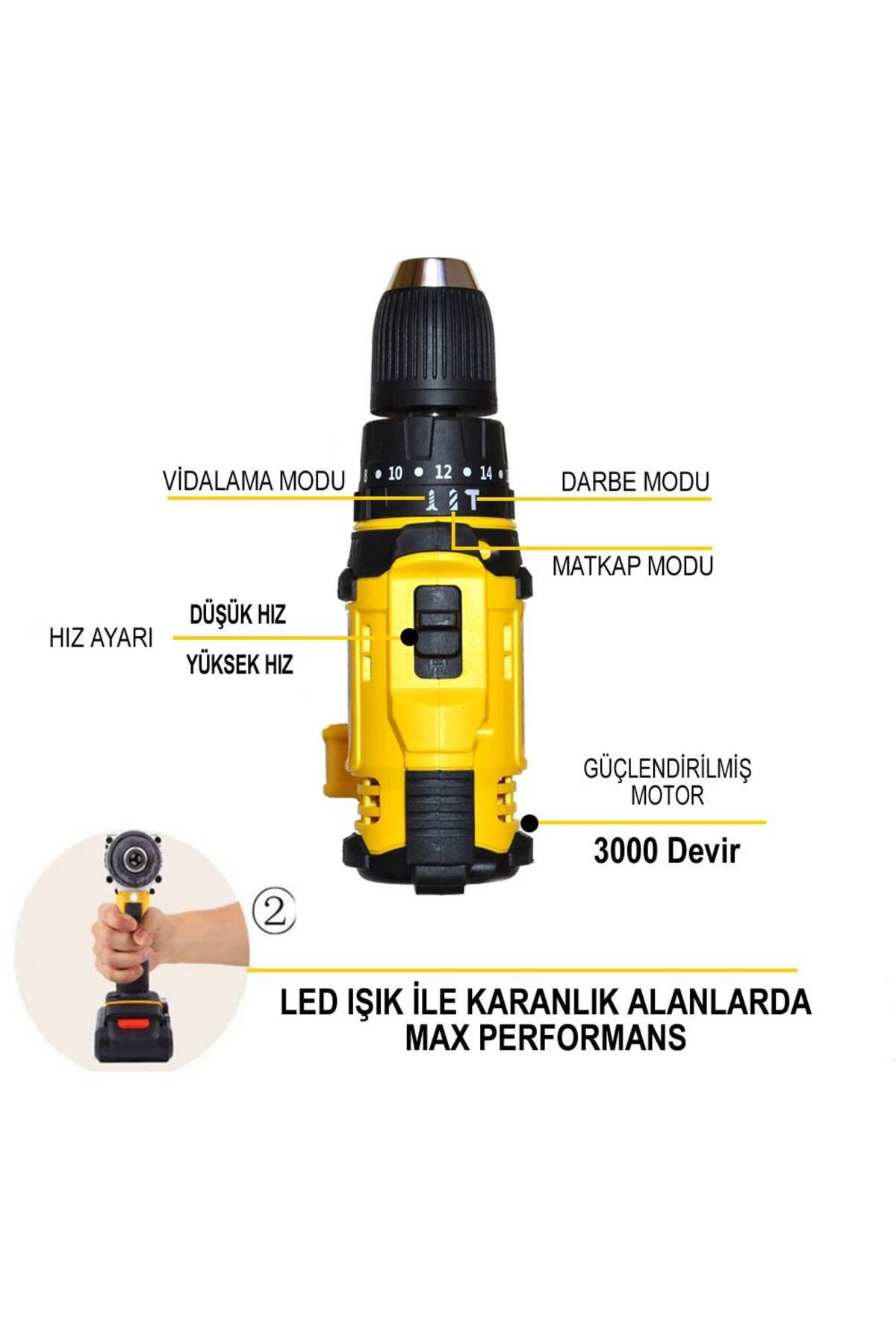 şarjlı darbeli matkap 24 volt çift akülü şansımanlı torklu matkap duvar beton ahşap delme vidalama