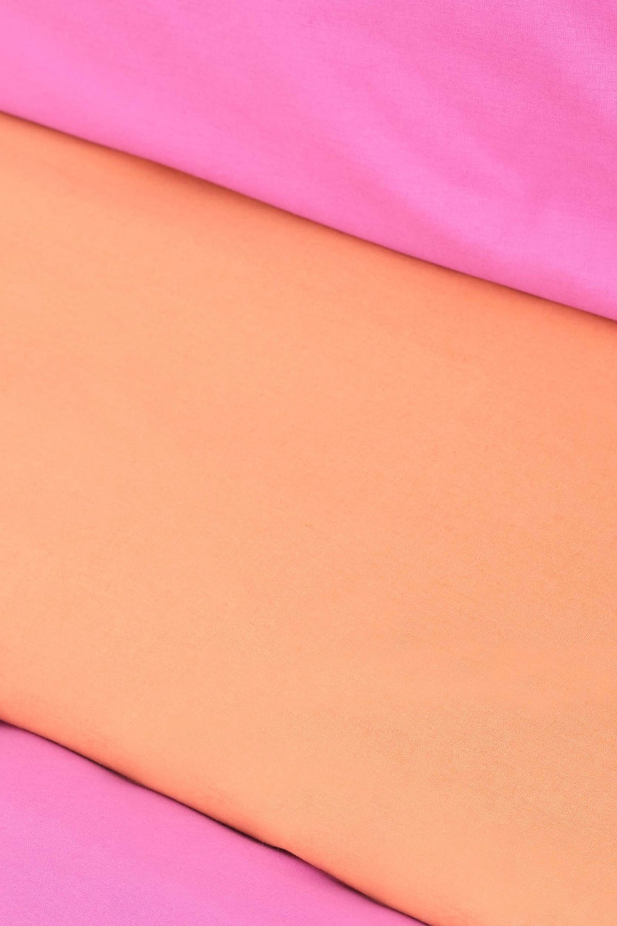 Basic Fuşya-orange Çift Taraflı Çift Kişilik Nevresim Pike Takımı