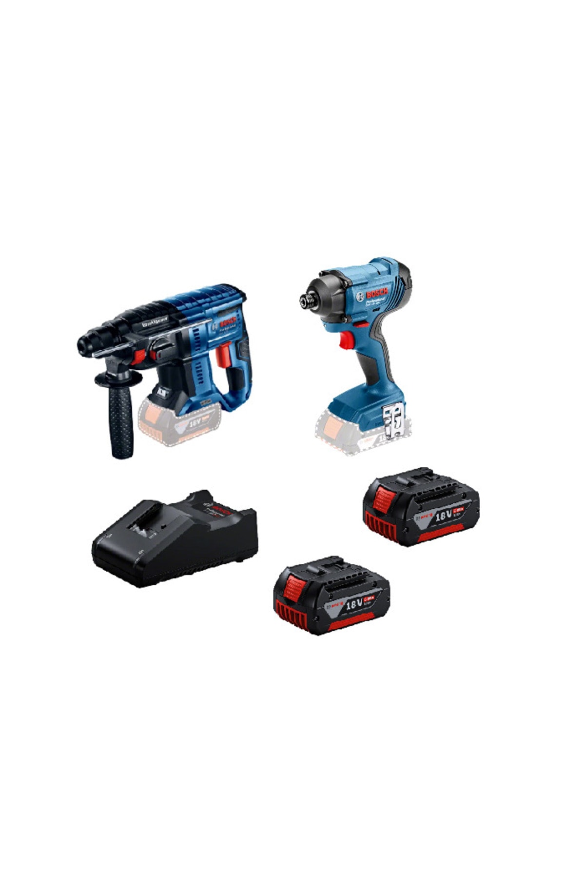 BOSCH ikili  montaj seti - 2 5,0Ah  (GBH 180-Li, GDR 18-160 Li )